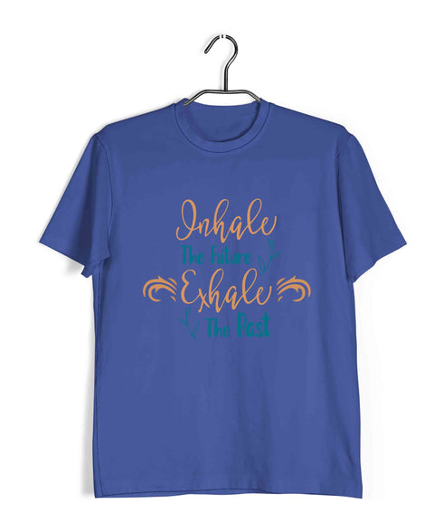 Yoga YOGA INHALE EXHALE Fitness Casual Graphic Printed T-Shirt for Men